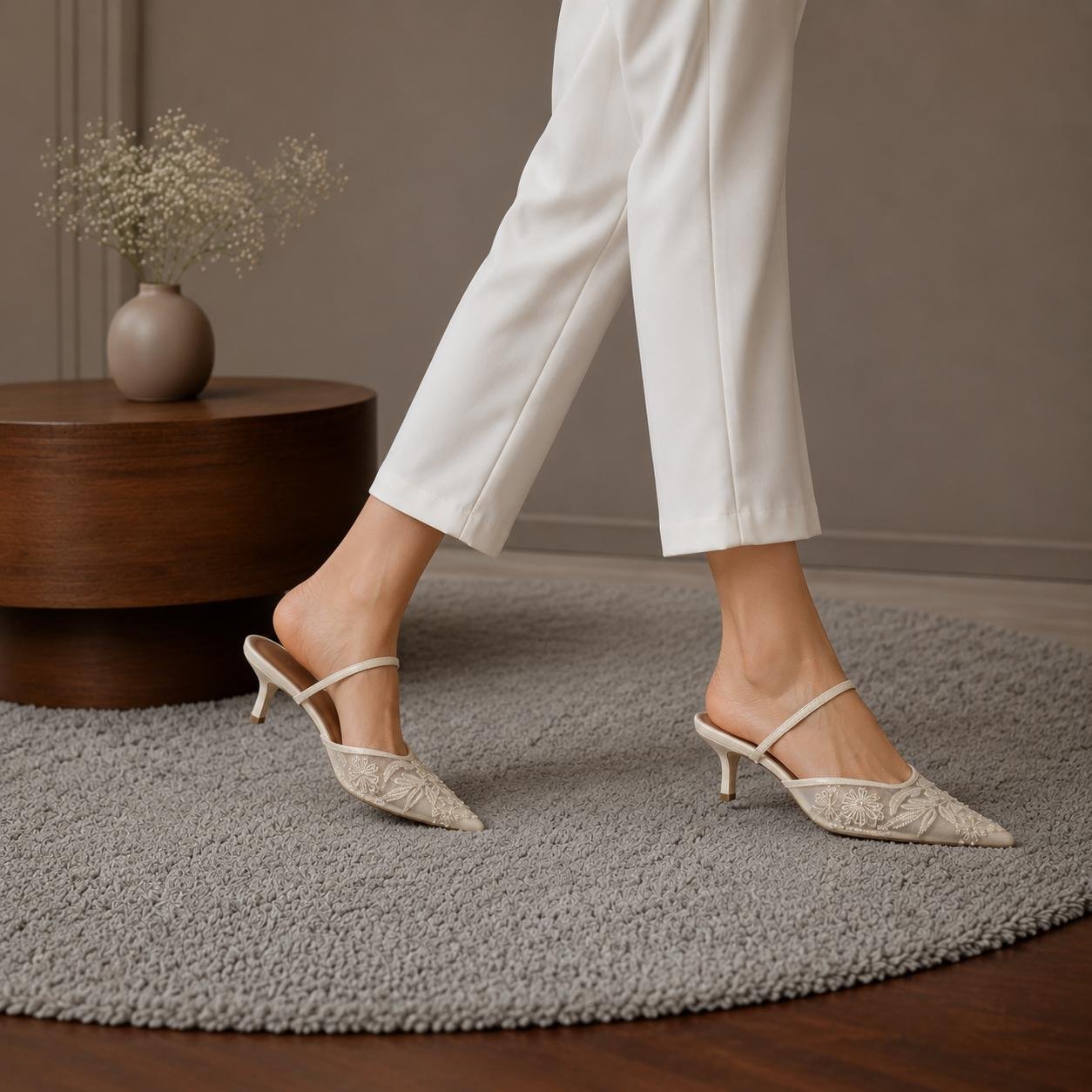 Women’s Embroidered Heels - Image 2